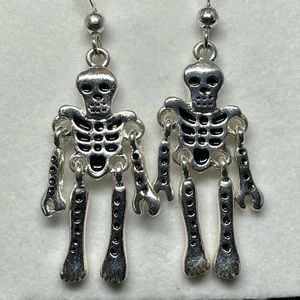 Halloween earrings, skeleton spooky earrings,